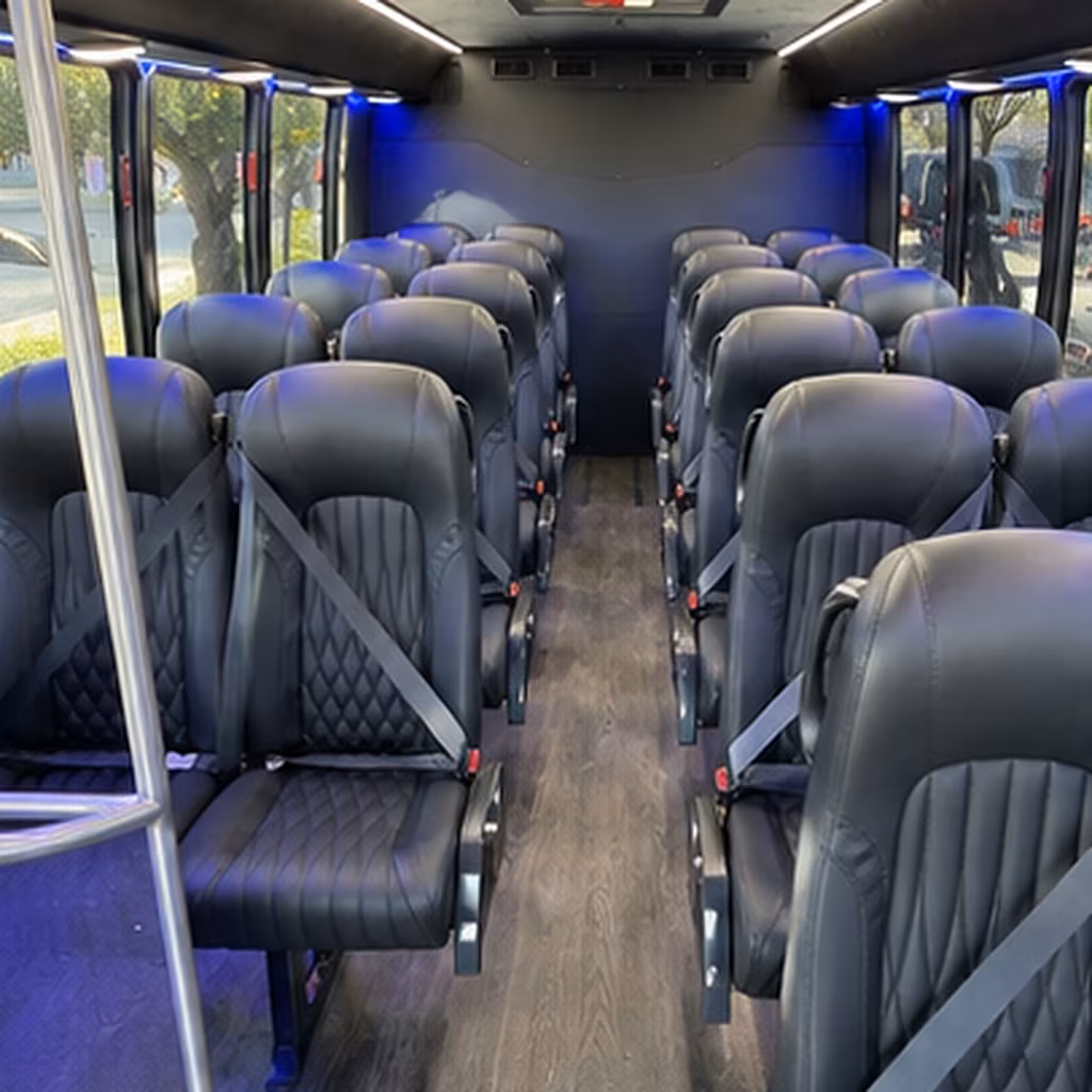 Lancaster Airport Shuttle & Transportation party bus interior