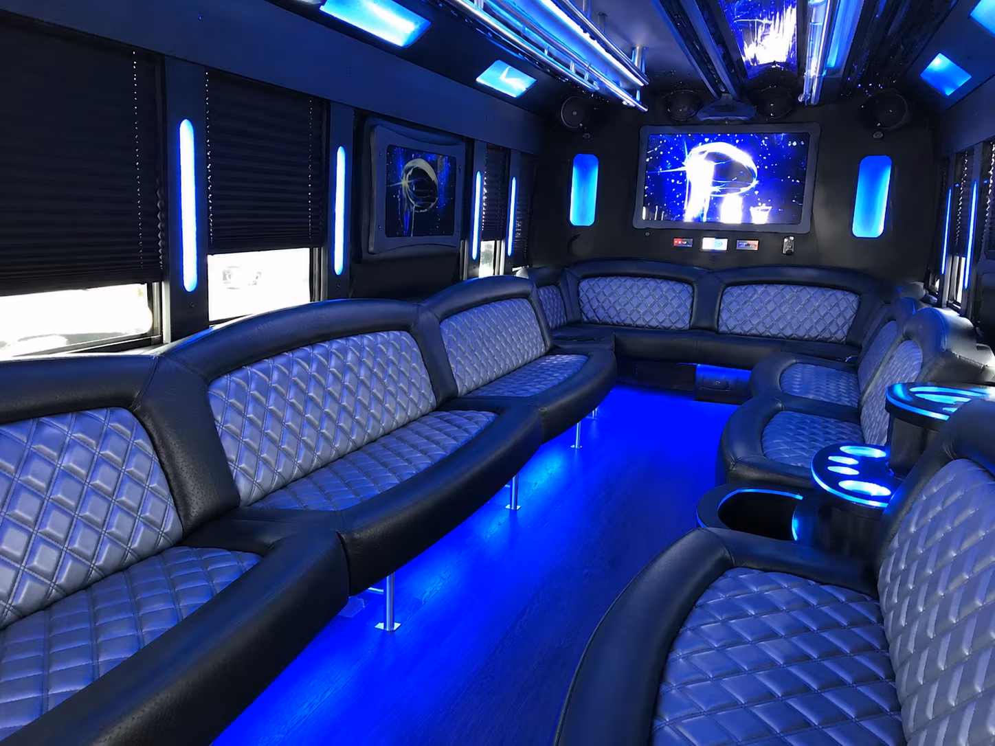 Lancaster Bachelor & Bachelorette Transportation party bus exterior