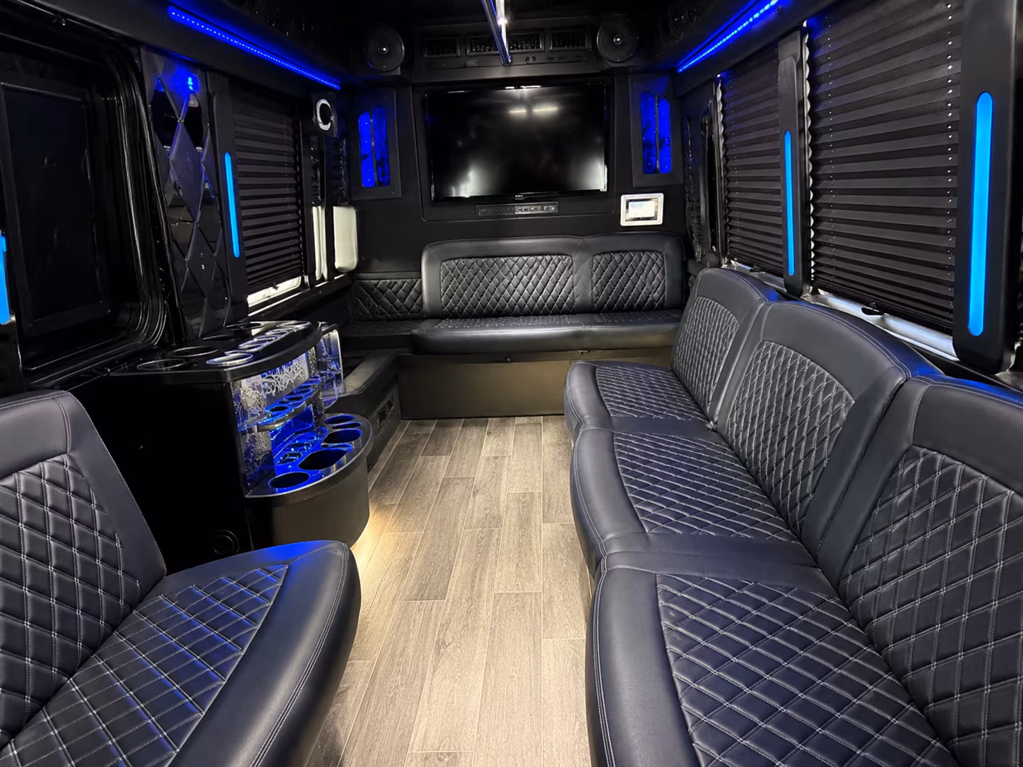 Lancaster Birthday, Sweet 16, & Quinceañera Transportation party bus exterior