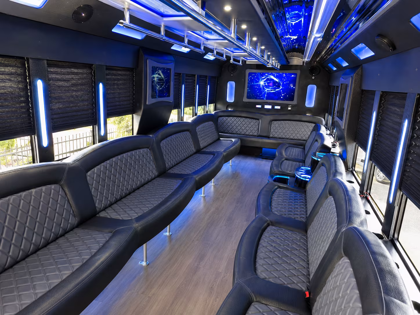 Lancaster Private Event Transportation party bus exterior