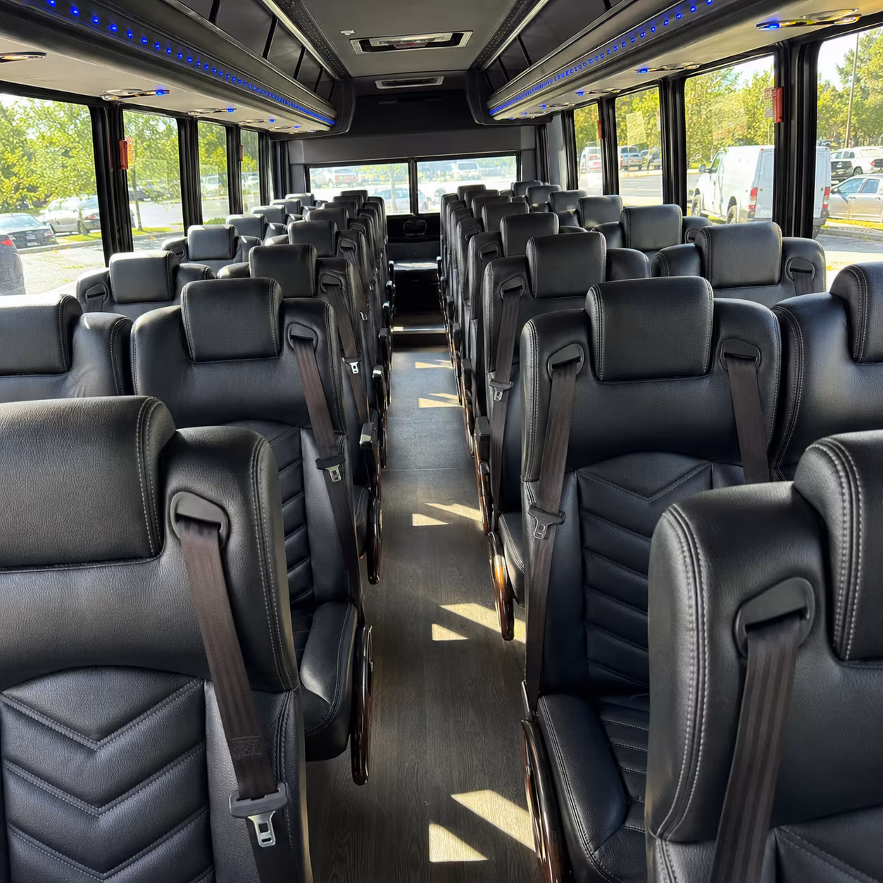 Lancaster School Event Transportation party bus exterior