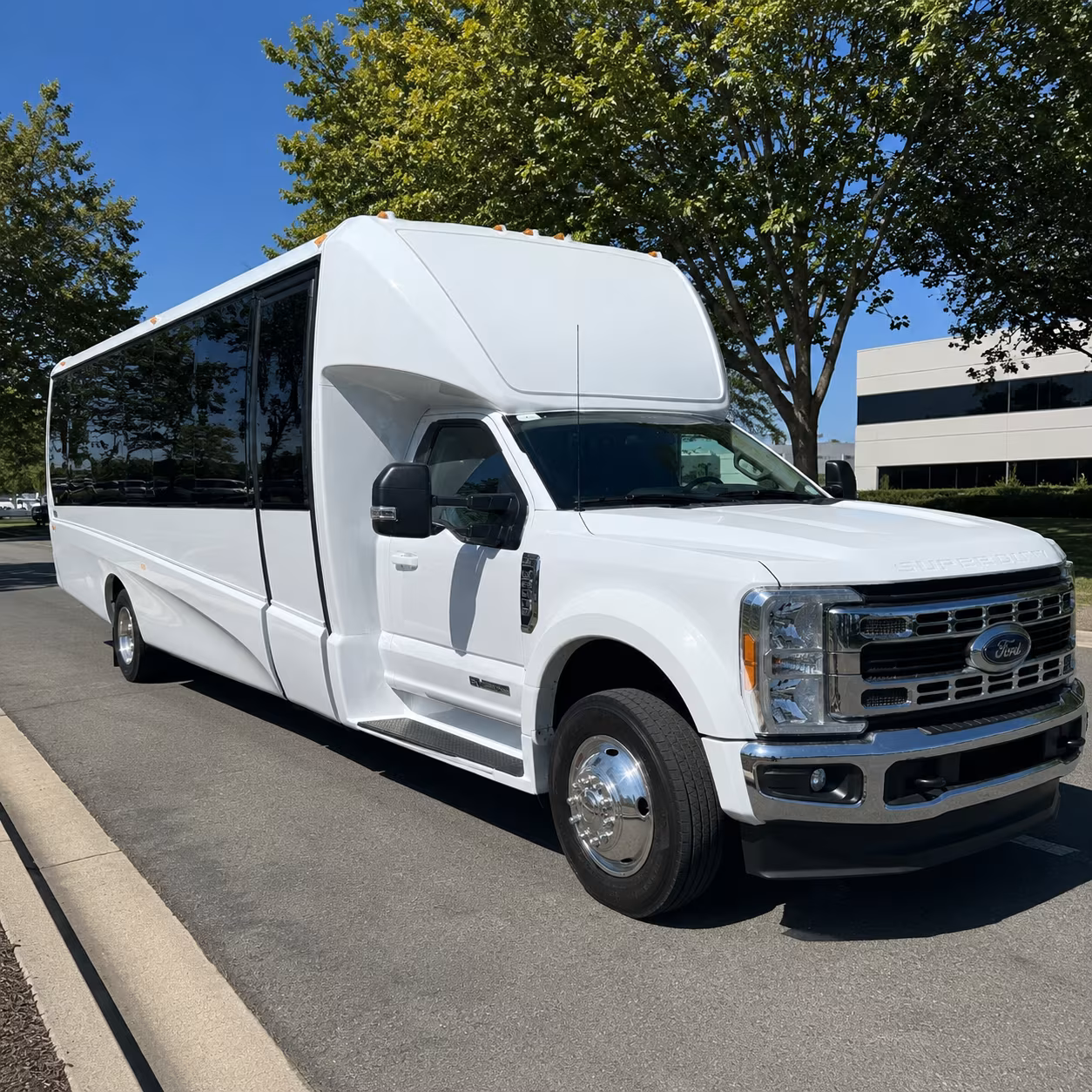 Lancaster School Event Transportation party bus exterior
