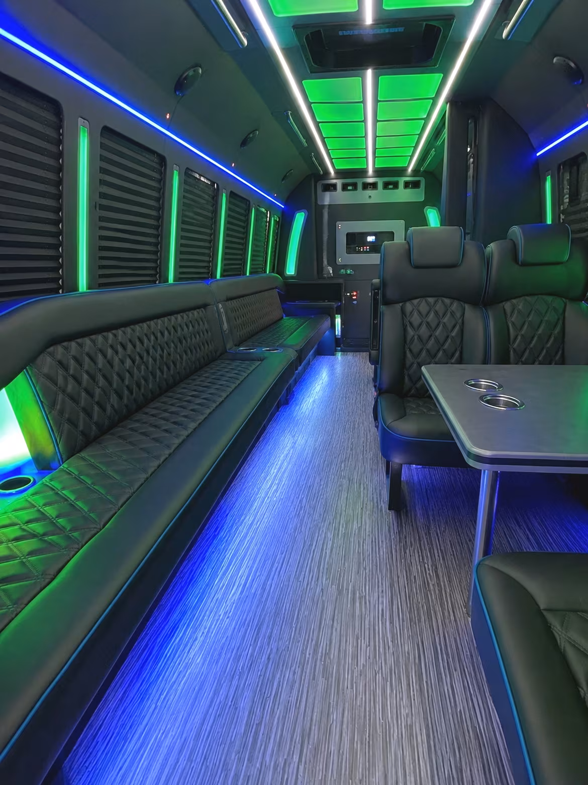 Lancaster Wedding Transportation party bus interior