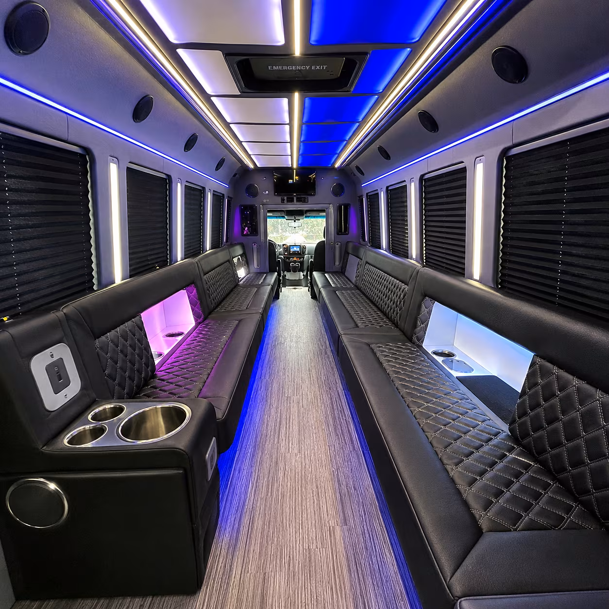 Lancaster Winery Tour & Pub Crawl Transportation party bus interior