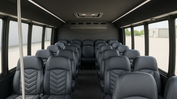 Interior of Charter Bus Company Lancaster's 25 Passenger Mini Bus in Lancaster