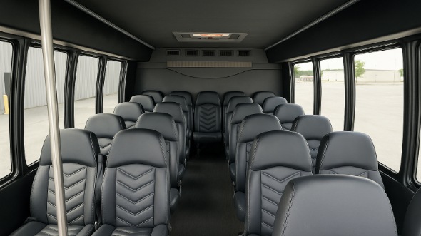 Interior of Charter Bus Company Lancaster's 30 Passenger Minibus in Lancaster