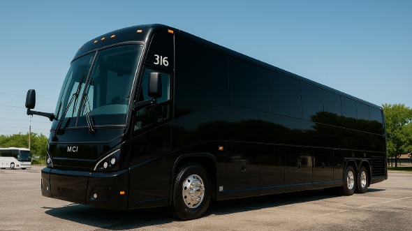 Exterior of Charter Bus Company Lancaster's 45 Passenger Charter Bus in Lancaster