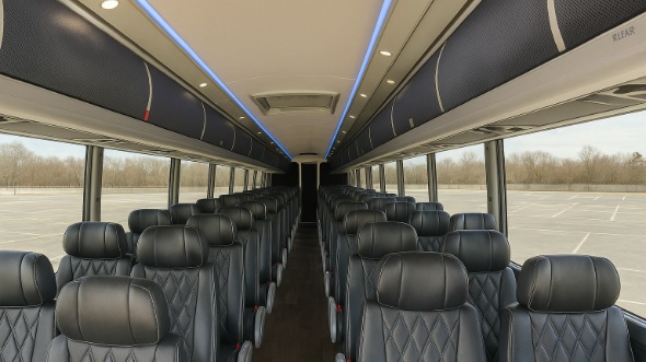 Interior of Charter Bus Company Lancaster's 46 Passenger Charter Bus in Lancaster