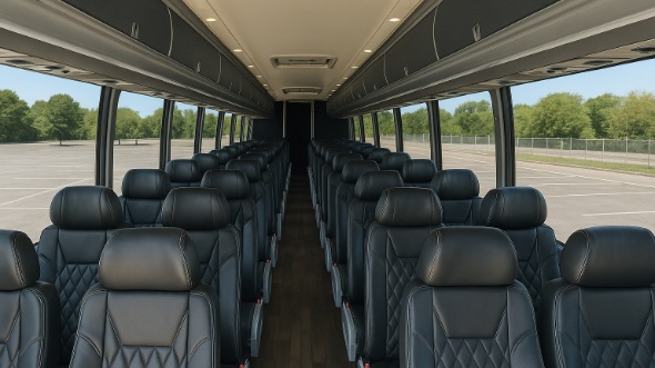 Interior of Charter Bus Company Lancaster's 48 Passenger Charter Bus in Lancaster