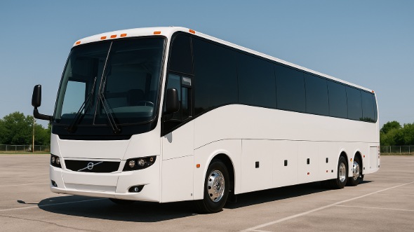 Exterior of Charter Bus Company Victorville's 50 Passenger Party Bus in Victorville