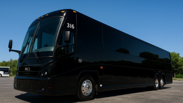 Exterior of Charter Bus Company Lancaster's 54 Passenger Charter Bus in Lancaster