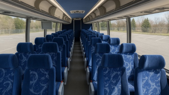 Interior of Charter Bus Company Lancaster's 56 Passenger Charter Bus in Lancaster