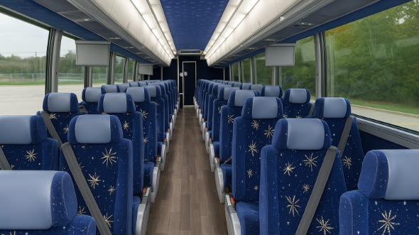 Interior of Charter Bus Company Lancaster's ADA Charter Bus in Lancaster