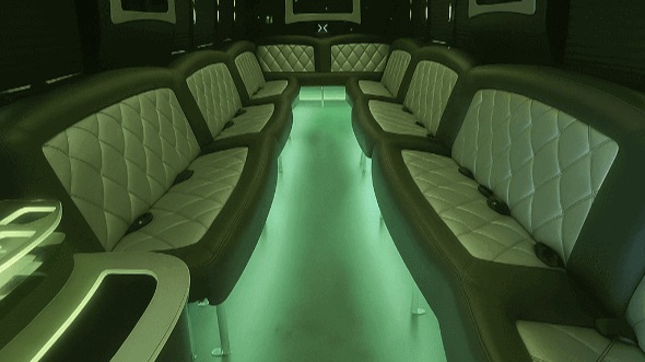 lancaster 40 passenger party bus interior